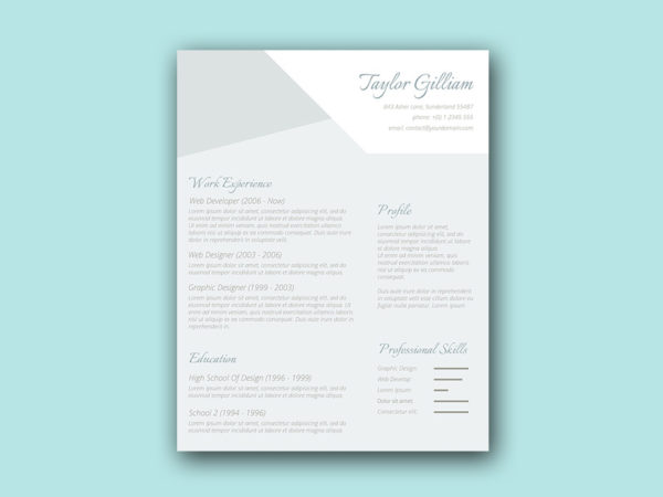 Free Elegant Resume Template with Smart Design
