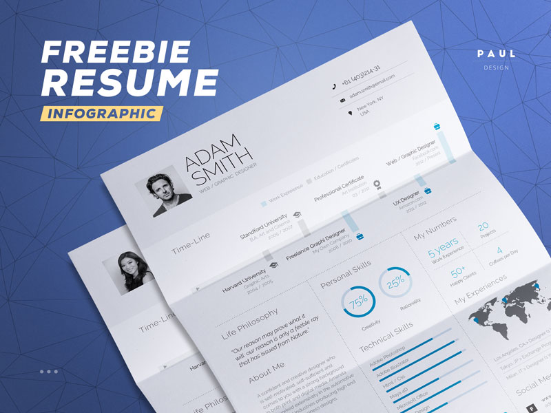 infographic resume template word free