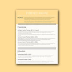 Buff Yellow Resume