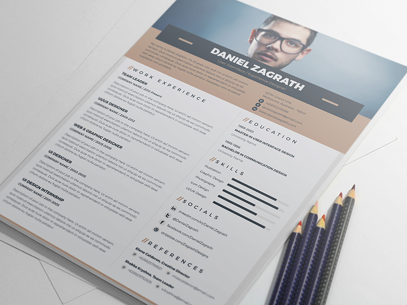 Free Elegant Resume Template with Clean Design