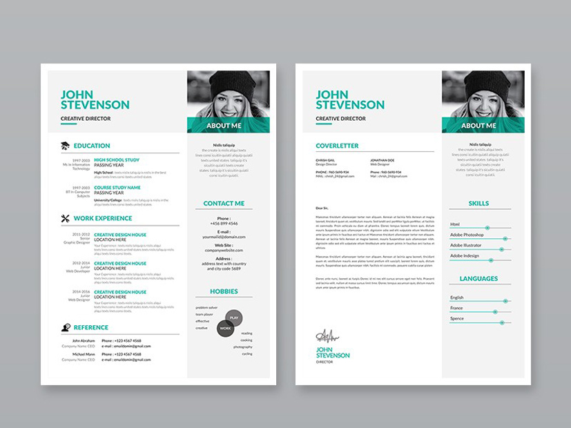 Free 3 Pages Resume Template with Professional Design