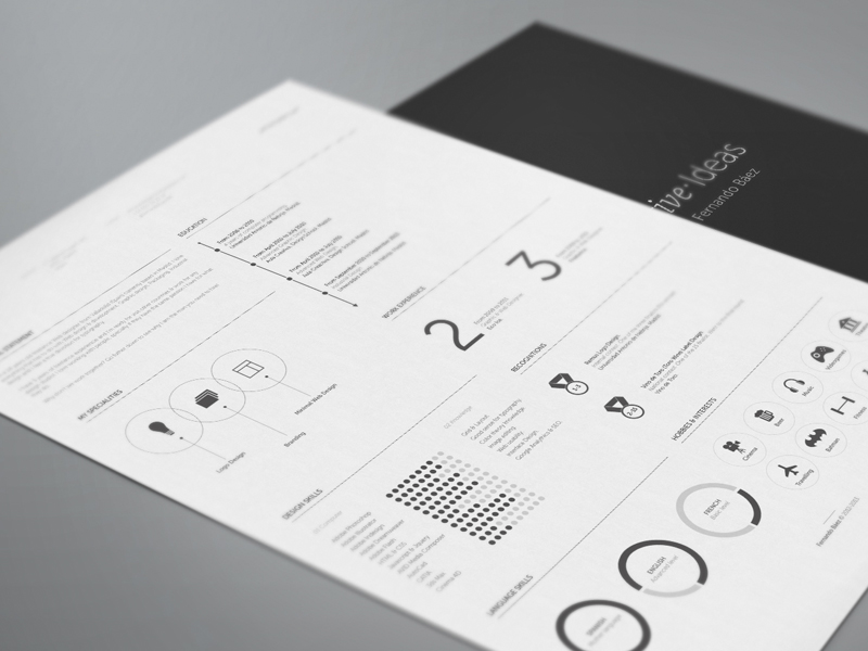 Free Elegant Double Grid Resume Template with Minimal Design