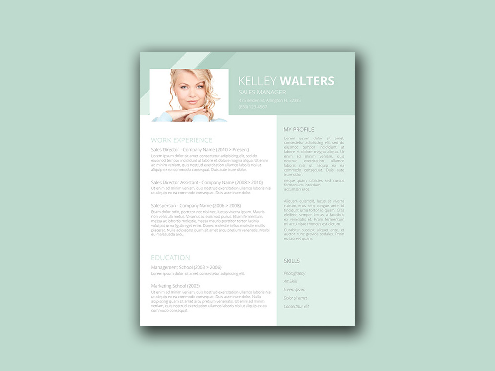 Free Sales Resume Template with Clean Design