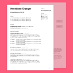 Minimal Sketch Resume