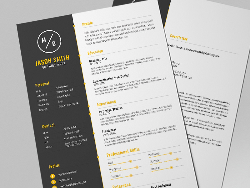 Free Modern Resume Template with Chic Design