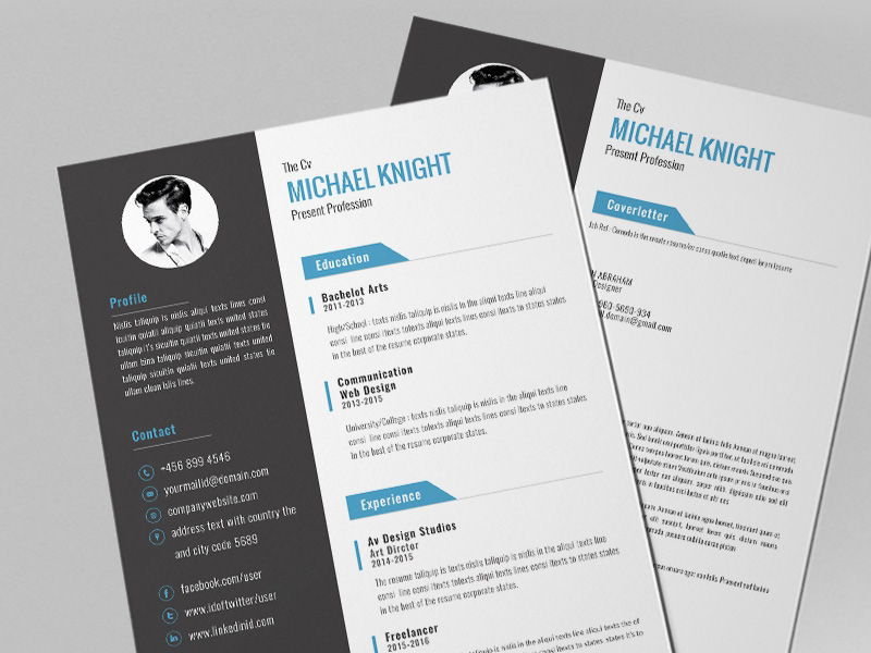 Free Professional Resume Template with Modern Style Design