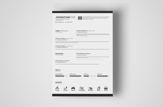 resume template download free modern