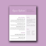 Purple Feminine Resume