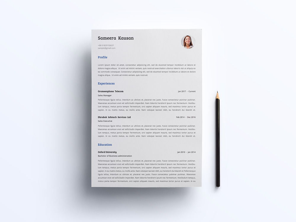 Free Simple Resume and Cover Letter Template