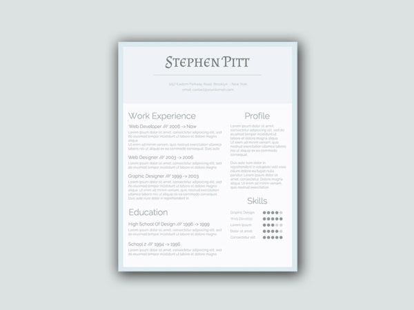 Free Simplified Word Resume with Clean Design