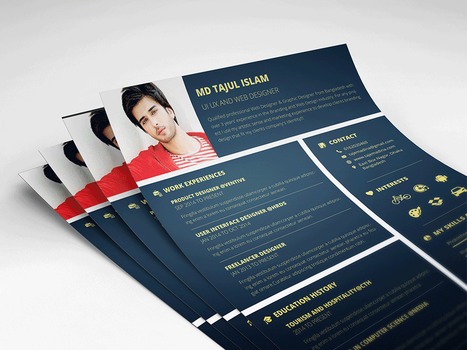 Free Stylish Personal Resume Template for Designer