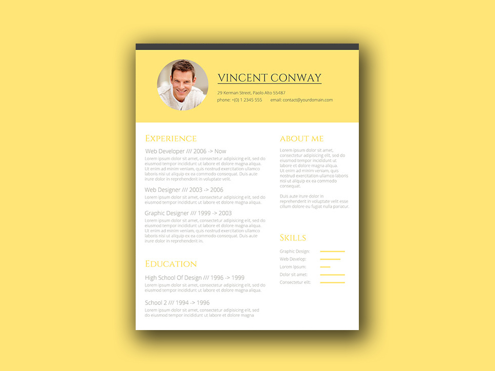 Free Trendy CV Template for any Job Opportunity