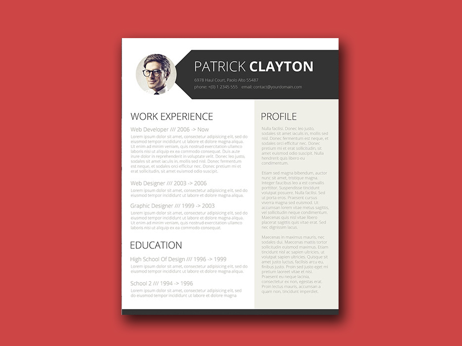 Clayton Resume - Free Stylish Word Resume template