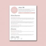 Beautiful Pink Resume