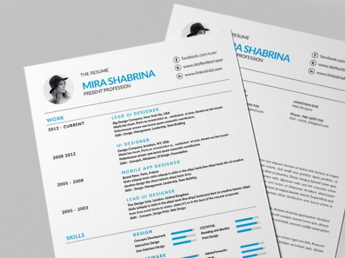 Free Modern Simple Resume Template for Any Job Opportunity