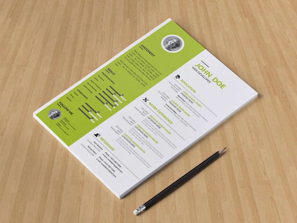 Free Personal Profile CV Template with Simple Design
