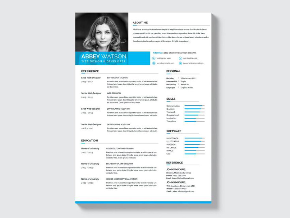 Free Formal Resume Template with Clean and Professional Look