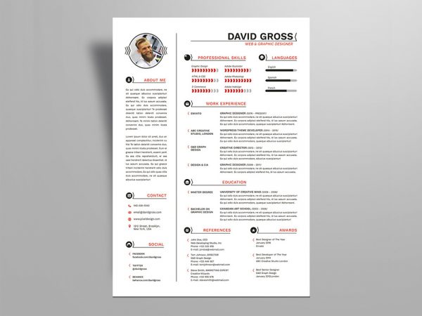 Free Hipster Style Resume Template For Job Seeker