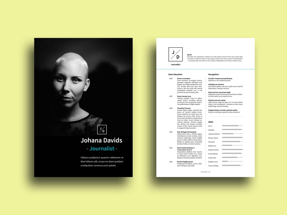 Free Journalist CV Template with Clean Design