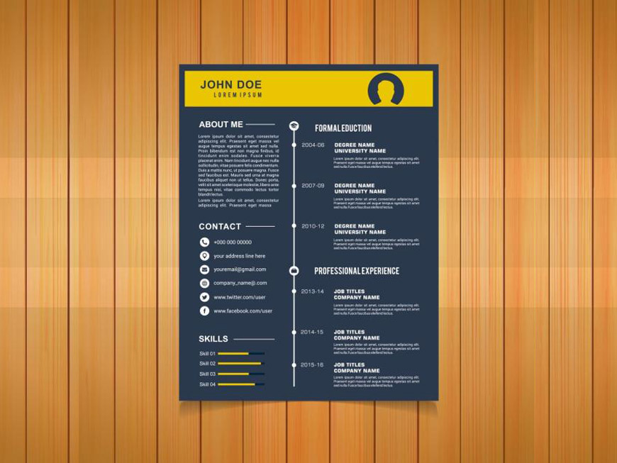 Free Timeline Resume Template for Any Job Seeker