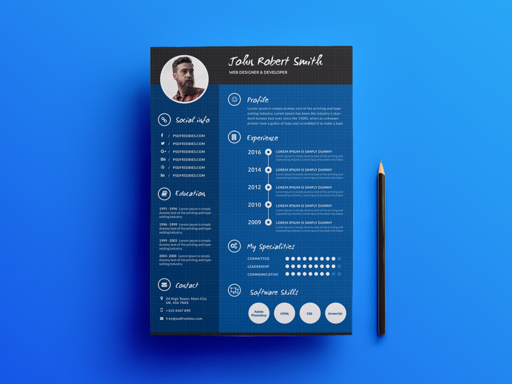 Free Creative Resume Template with Professional Design