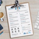 Clean Infographic PSD Resume