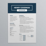 Dark Blue Resume