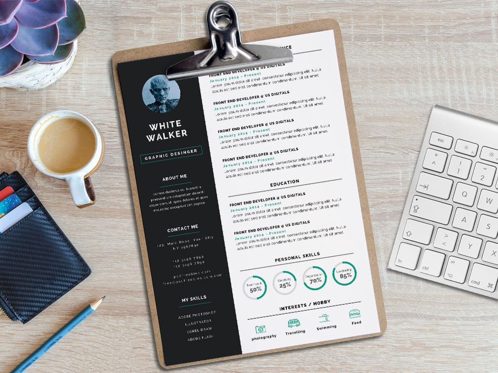 Free Simple and Clean Resume Template for Job Seeker