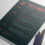 Dark Gradient Resume