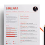 Minimal Red Resume