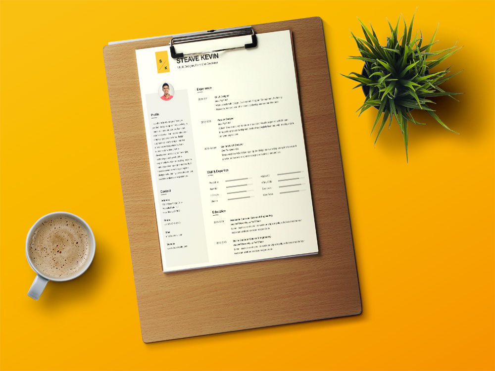 Kevin Resume Free Simple Psd Resume Template For Job Seeker