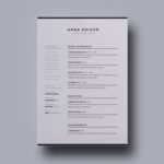 Simple Black White CV