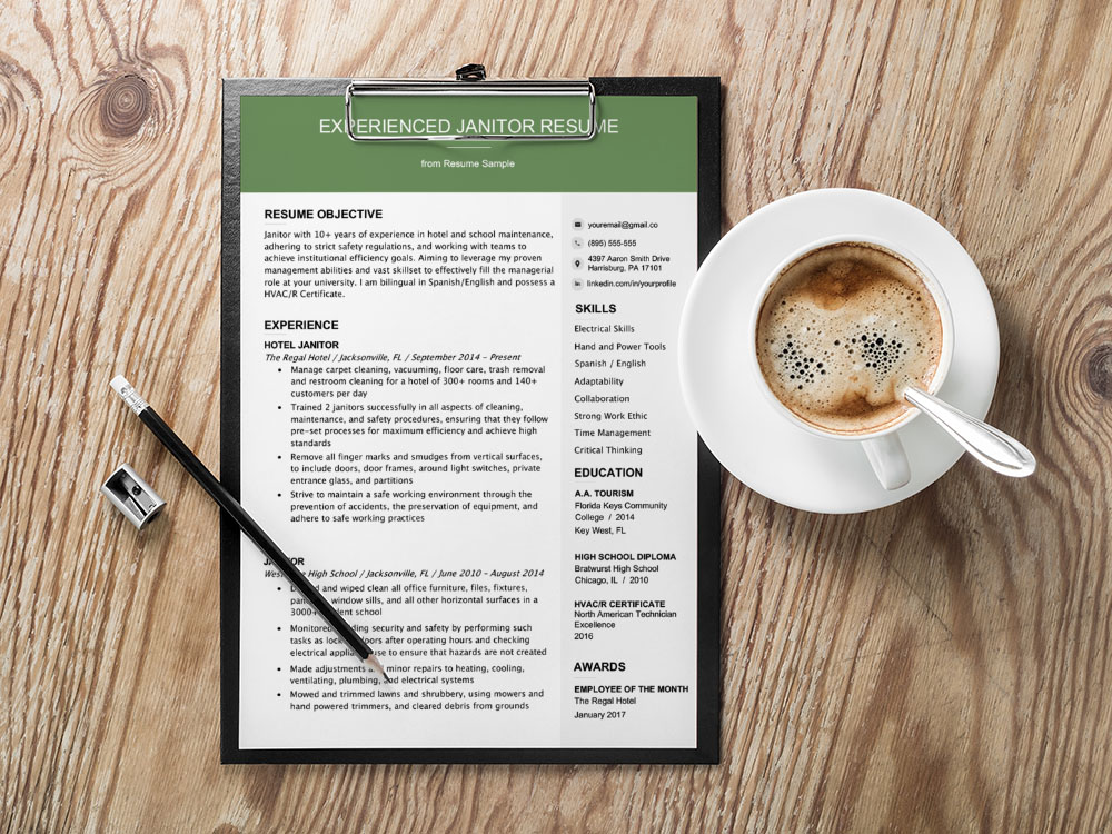 Free Janitor Resume Template