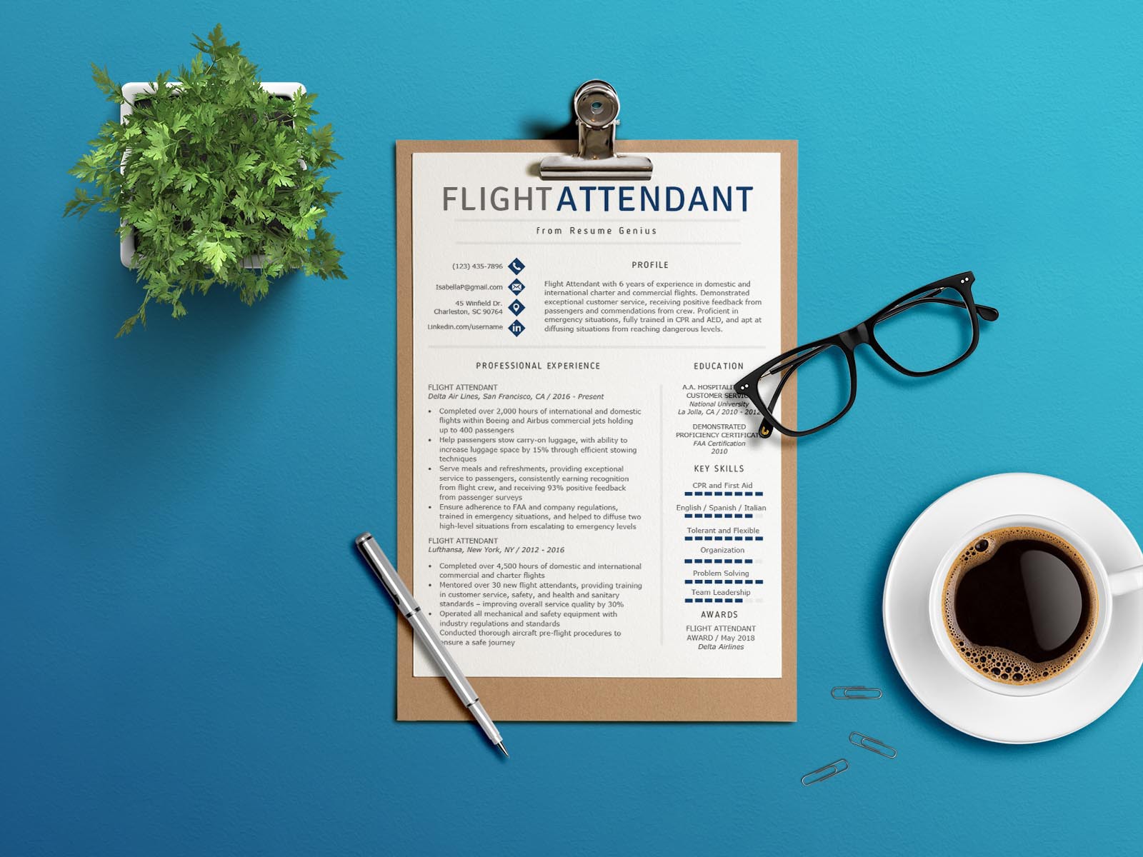 Free Flight Attendant Resume Template for Your Next Job Opportunity