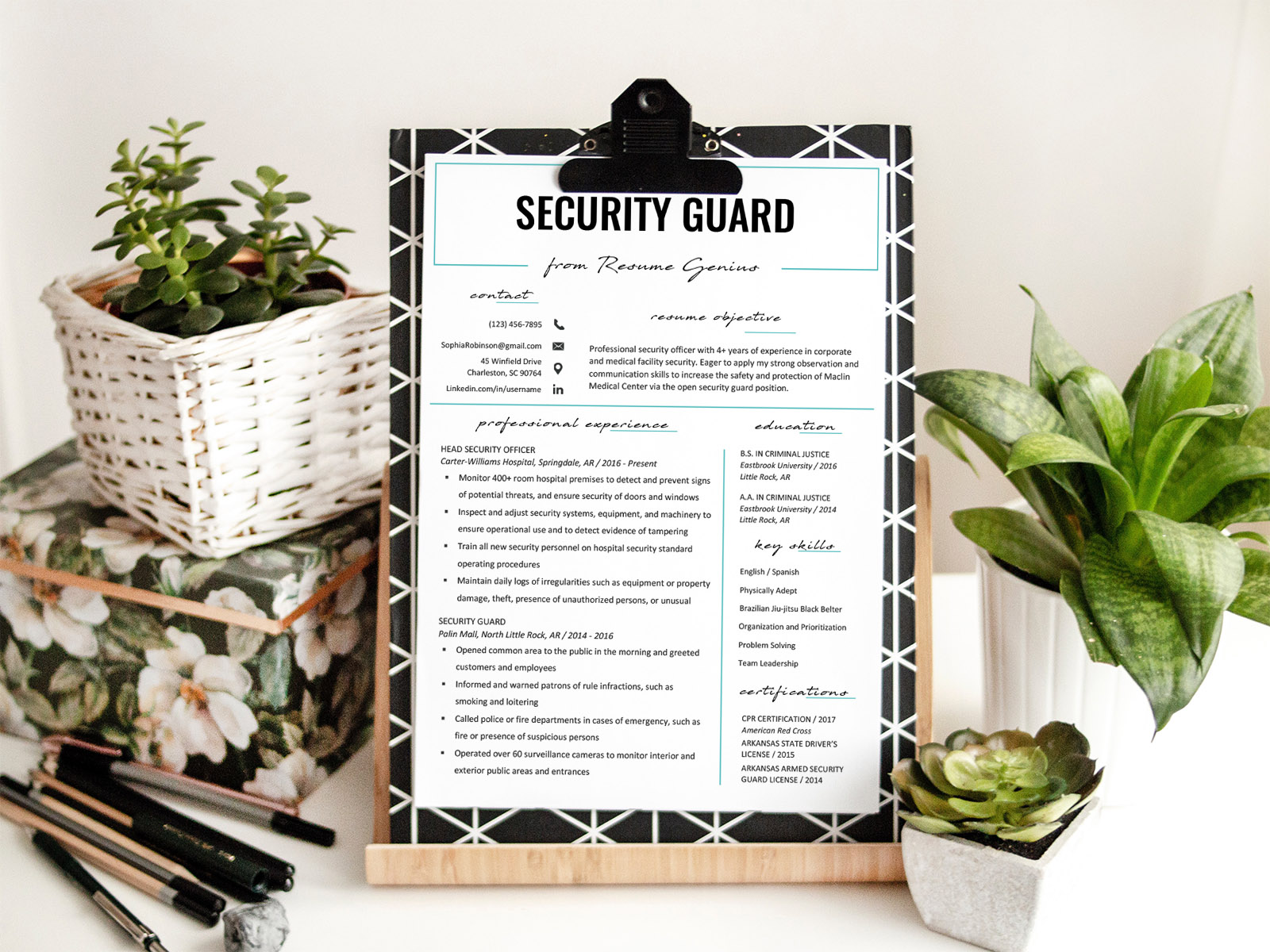 Free Security Guard Resume Template