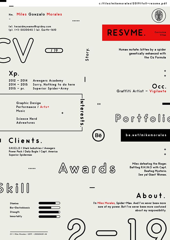 Free Trendy CV Resume Template