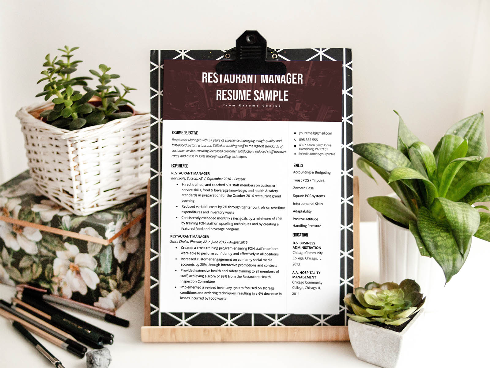 Free Restaurant Manager Resume Template