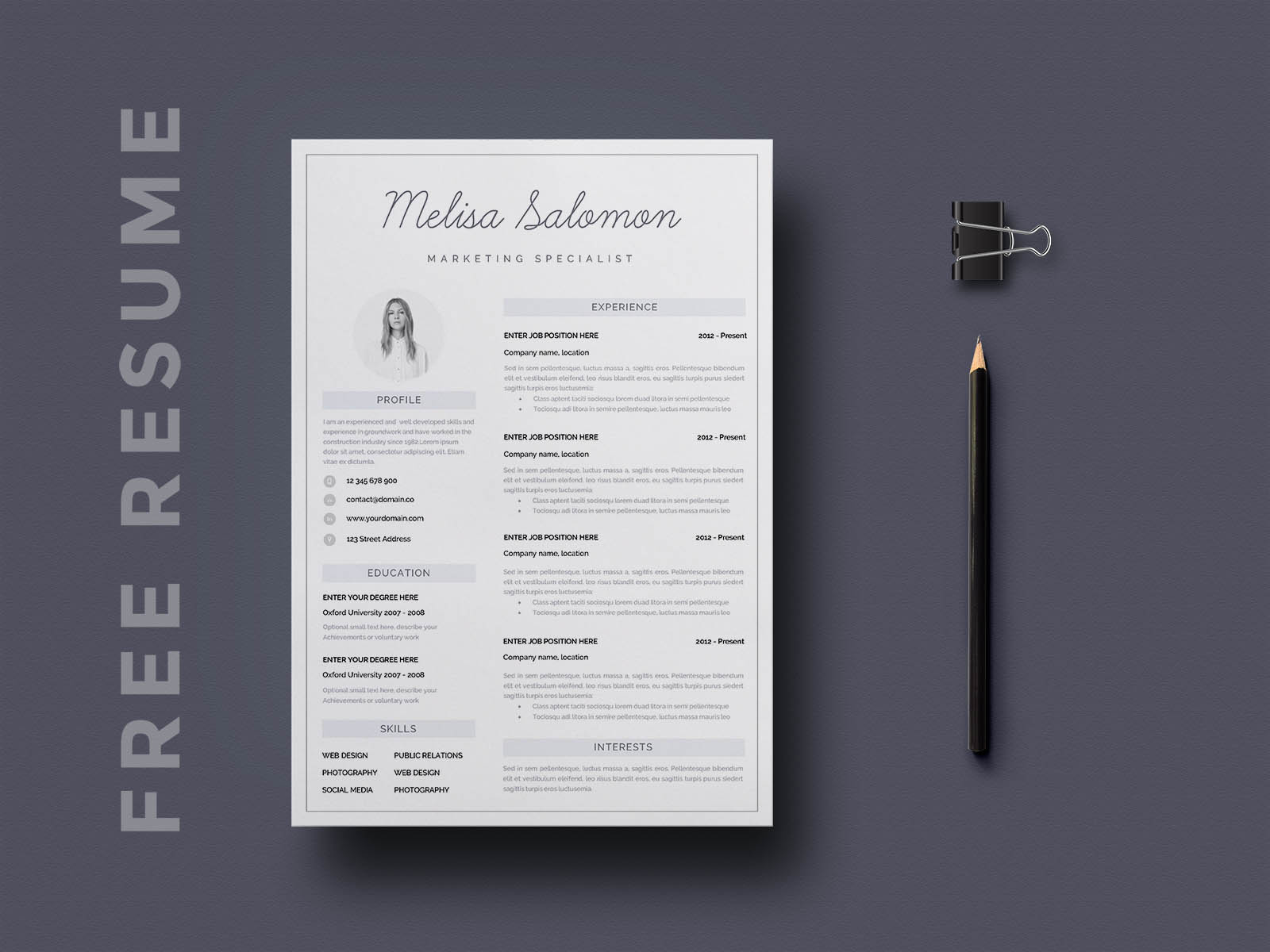 Free Resume Template - Melbourne