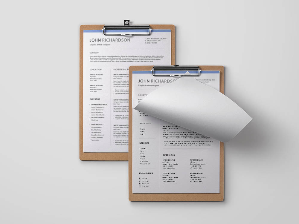 Free 3 Pages Resume Template
