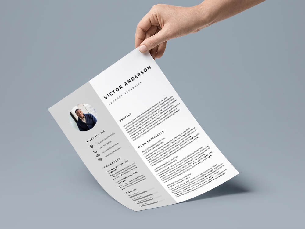Free Account Executive Resume Template with for Job Seeker