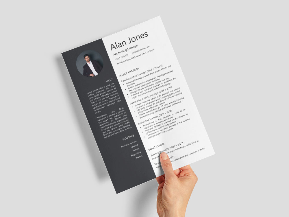 Free Accounting Manager Resume Template with Sample Text