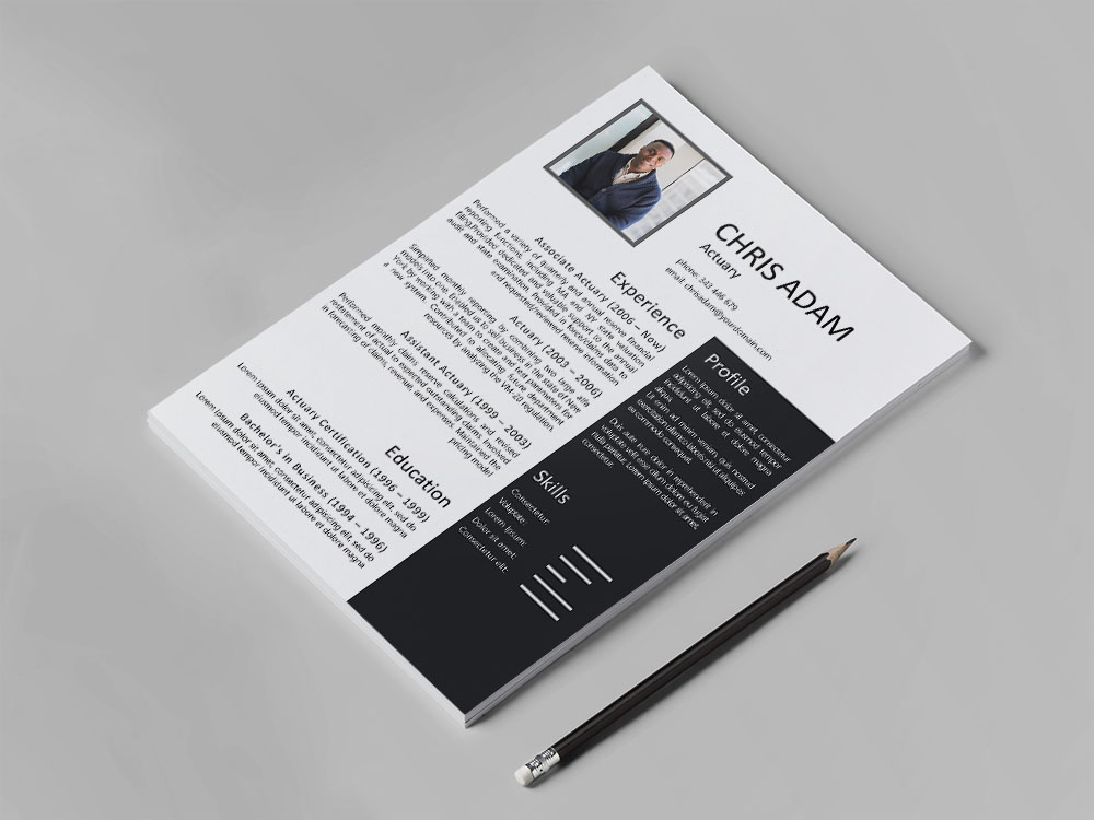 Free Actuary Resume Template with Example Text
