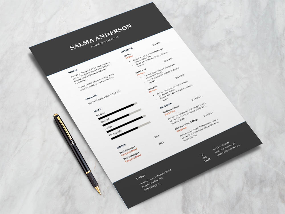 Free Administrative Assistant Resume Template with for Job Seeker