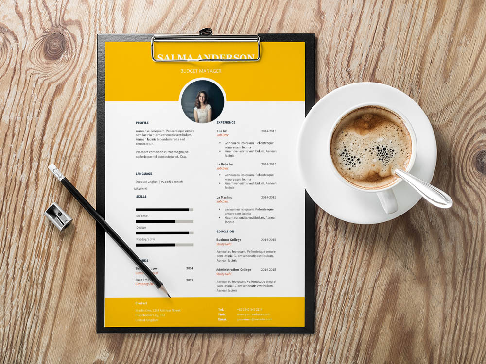 Free Budget Manager Resume Template for Job Seeker