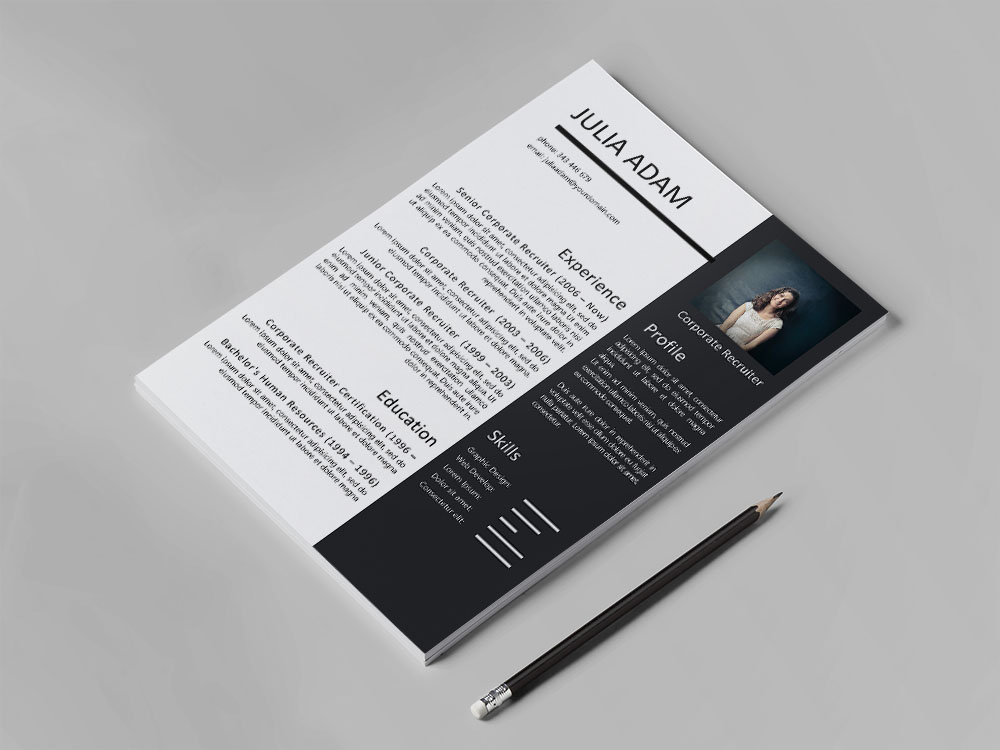 Free Corporate Recruiter Resume Template with Sample Text