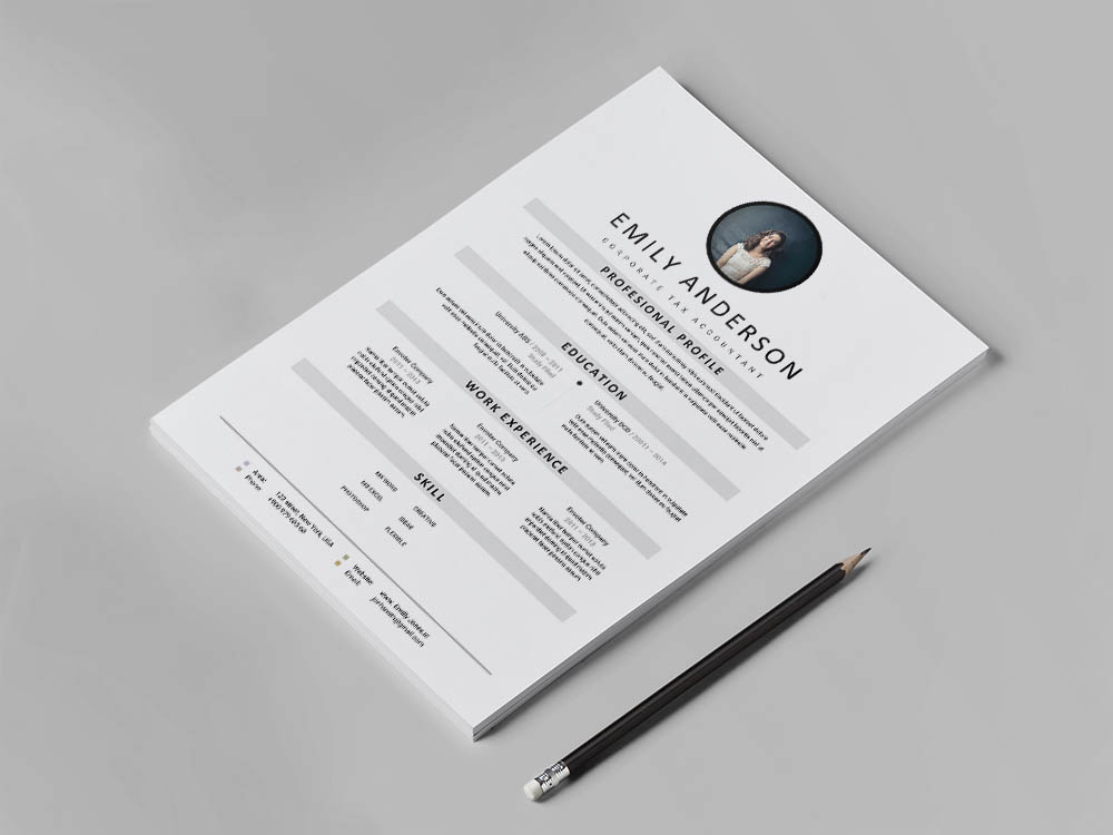 Free Corporate Tax Accountant Resume Template with Simple and Clean Look