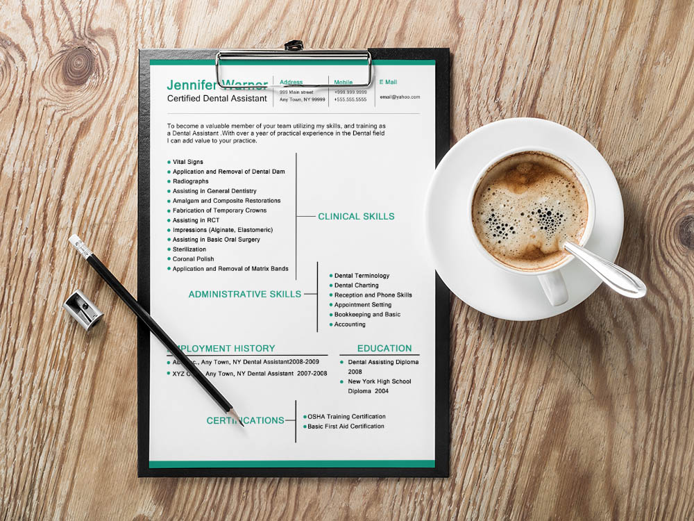 Free Dental Resume Template