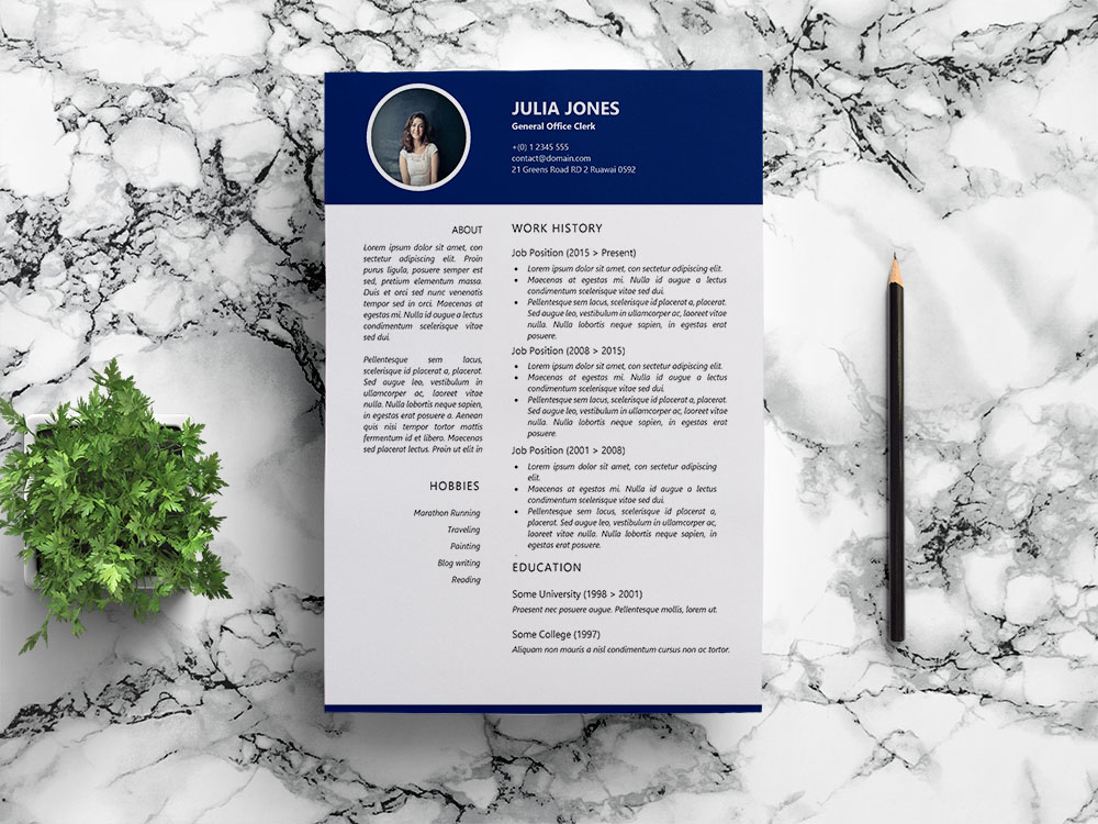 Free General Office Clerk Resume Template for Job Seeker