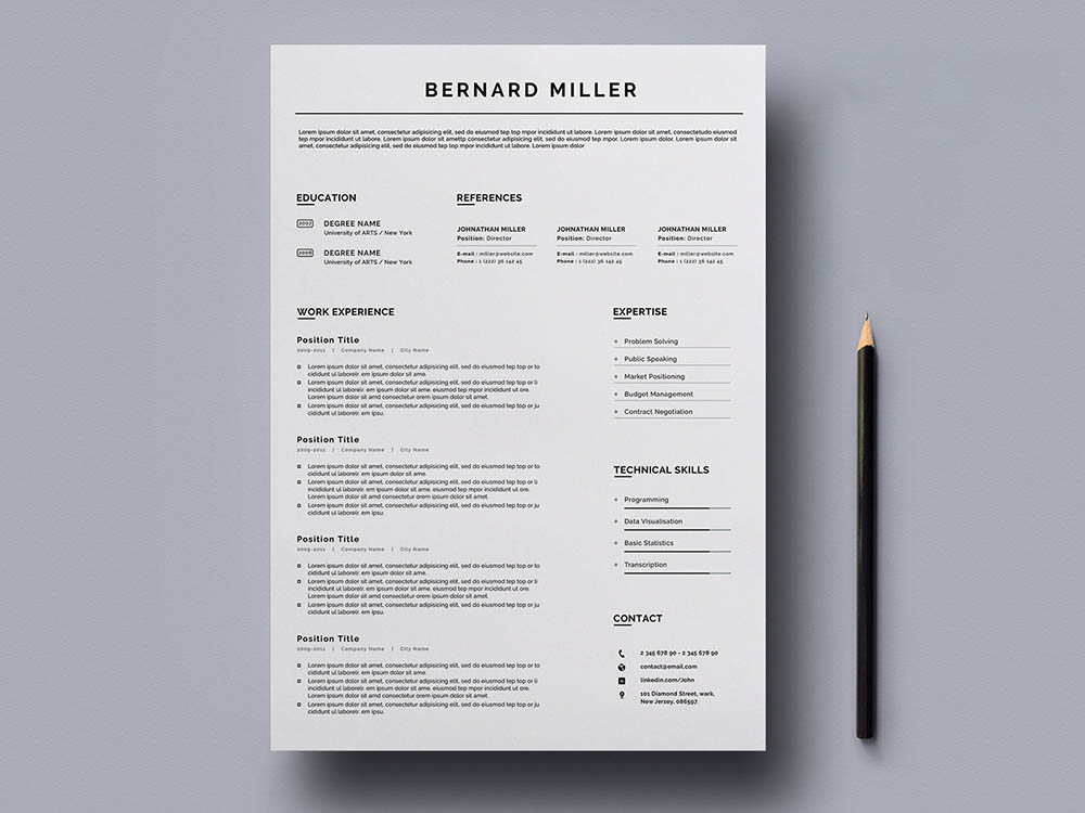 Free General Word Resume Template for Any Job Opportunity
