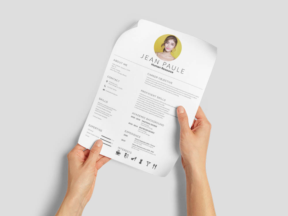 Free Human Resource Fresher Resume Template